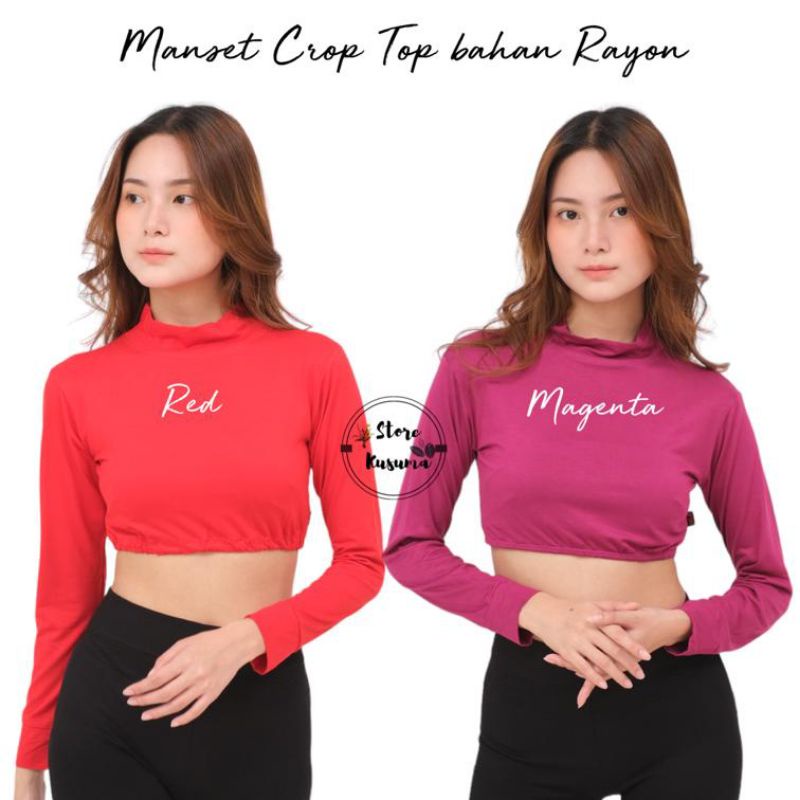 Manset Kaos Crop Top Bahan Rayon ukuran XXL