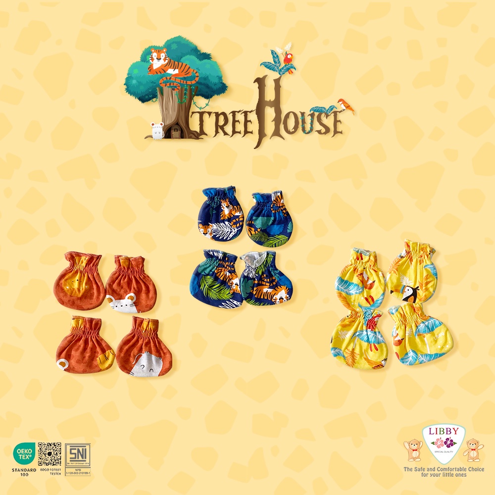 LIBBY Sarung Tangan &amp; Kaki Motif isi 1pcs/set (Tersedia 2 Varian dan Motif)