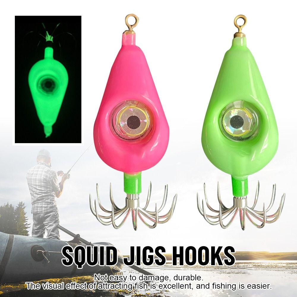 TOP Kait Squid Jigs 60g 70g 80g Cuttlefish Hook 12pcs Pemikat Pancing Jarum