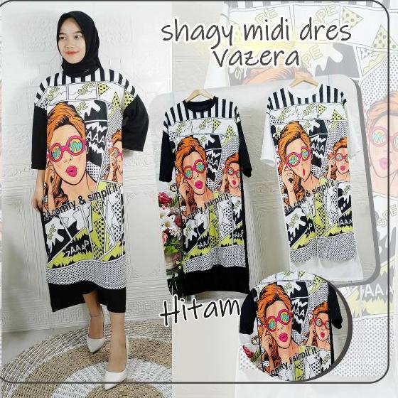 BIG SALE GOGO FASHION 664 Shagy midi dress vazera