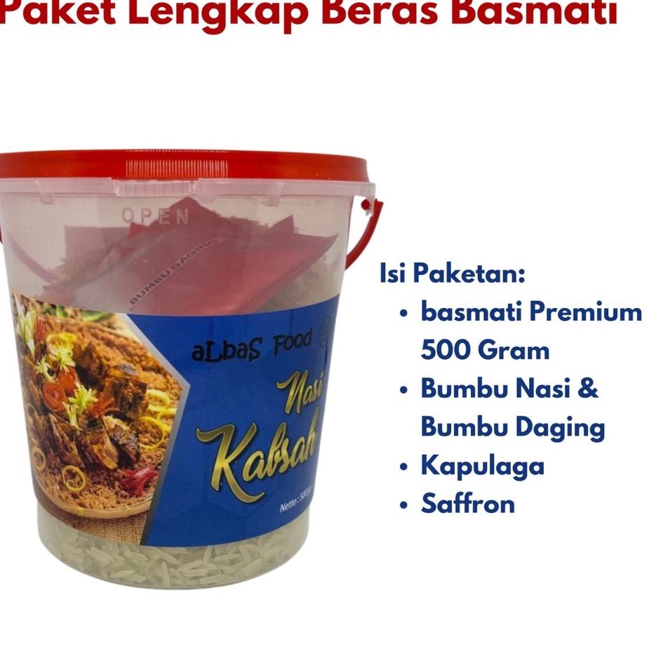

♜ Beras Basmati dan Bumbu aLBaS Untuk Nasi Mandi, Kebuli, Briyani Masakan Khas Timur Tengah Untuk 7 Porsi ☻
