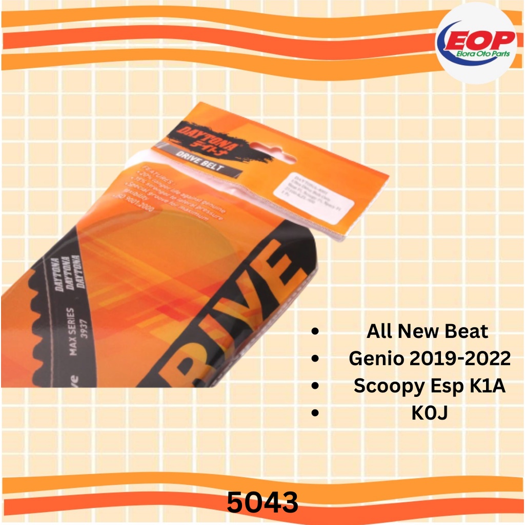 Vanbelt V-belt Daytona Original beat new, scoopy new, Genio 2019-2022, K1A, KOJ 5043