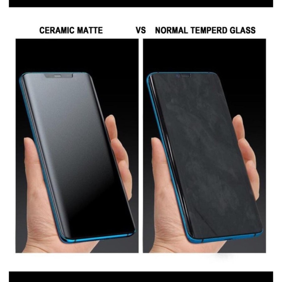 Tempered Temper Glass Ceramic Matte Dove Premium Anti Gores Full Layar 9D Bahan Lentur Anti Glare An