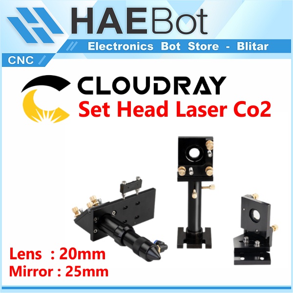 [HAEBOT] Set Head Laser Co2 DM25 L20 C Series Mesin CNC Cutting Akrilik Engraver Aluminium Dudukan M