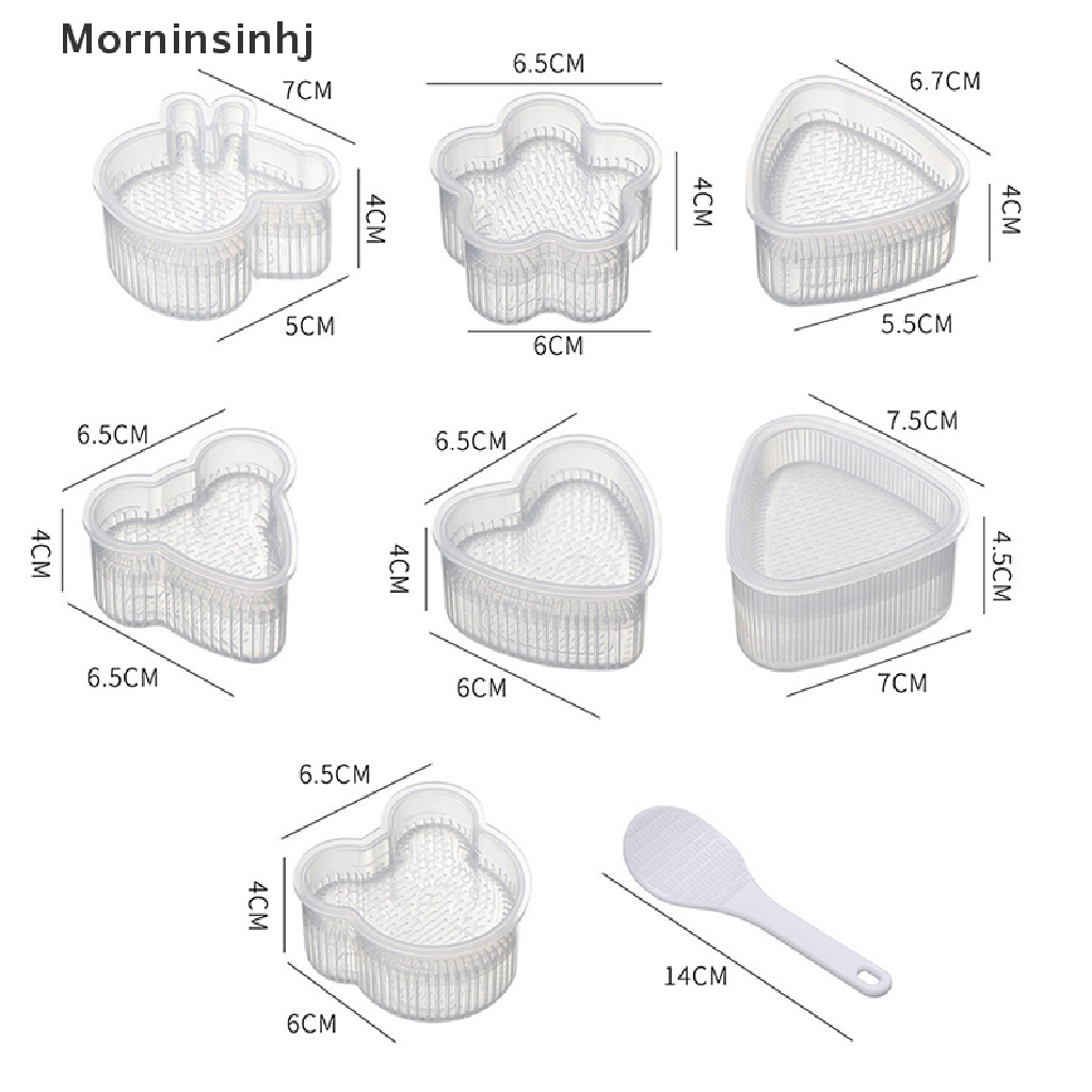 Mornin 6/7Pcs Bentuk Kartun Rice Ball Set Diy Sushi Mold Rice Ball Bento Press Mold id