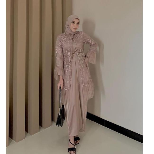 Tren Terbaru Bridesmaid Dress Kondangan Muslim / Sage Green Nude Milo Mauve Taro Rosegold Silver Tau