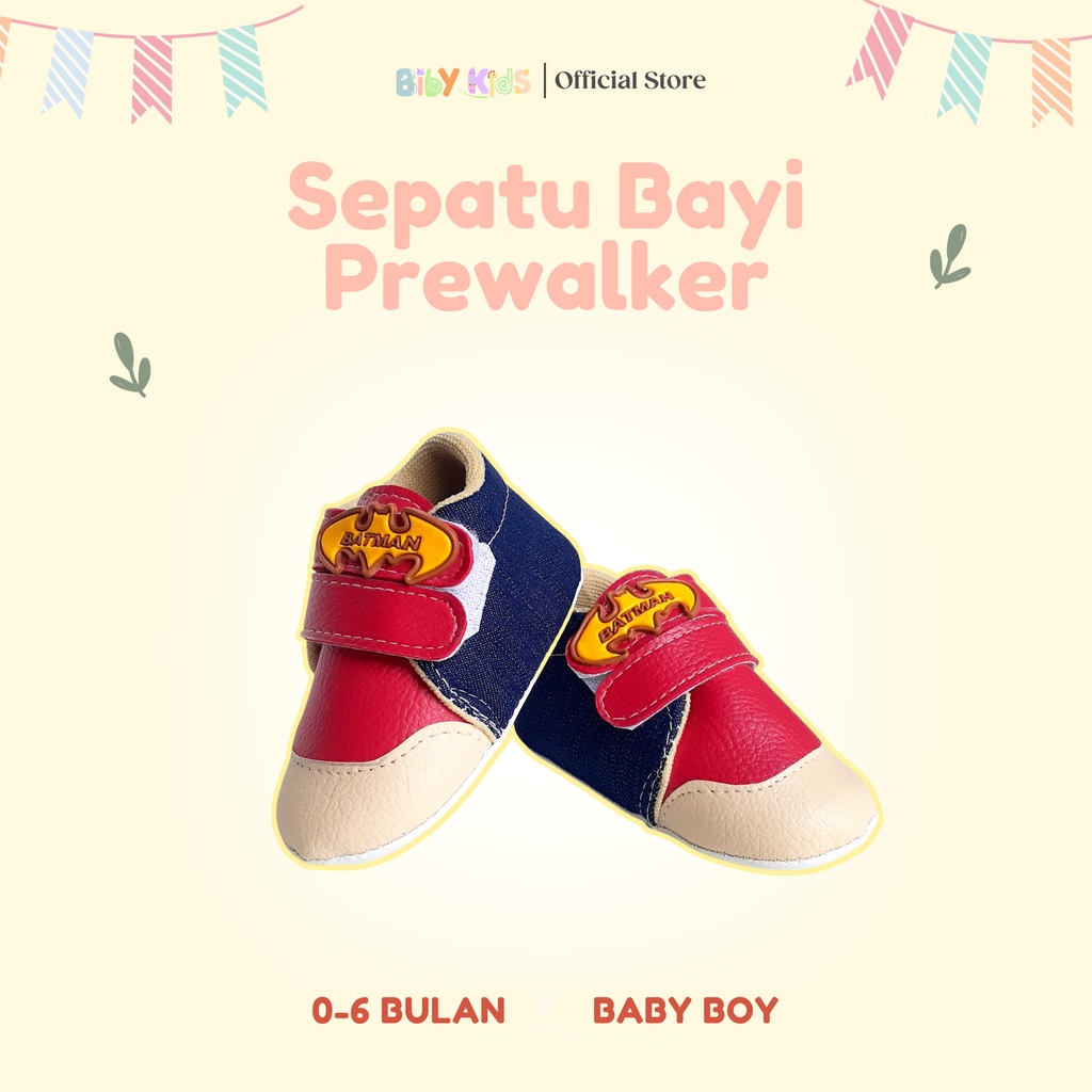 Sepatu Bayi Prewalker Cowok Murah 0-6 Bulan Chedi Lucu Aksesoris Baby Keren Perlengkapan Sepatu Newborn Branded