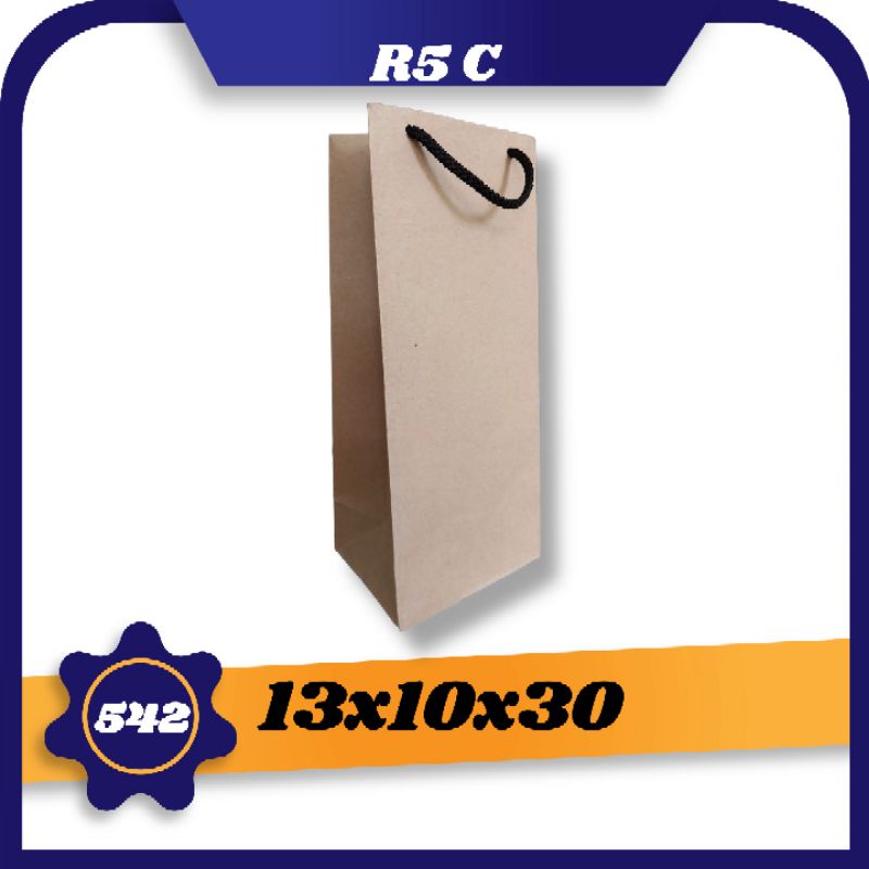 

(paket isi 12 pcs) PAPERBAG POLOS MURAH UKURAN 13X10X30 CM / PAPERBAG SOUVENIR SIRUP