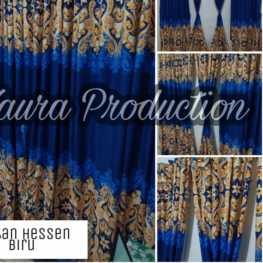 ► (COD) Gorden Smokring / Hordeng Motif Smokring Ring 12 Bisa Jendela Motif Batik Sultan Biru Hansse