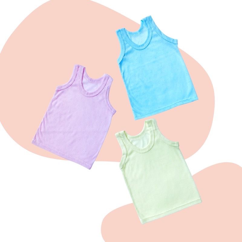 FYL Baju kaos kutang bayi warna polos motif untuk bayi cewek cowok babyboy babygirl murah -singlet