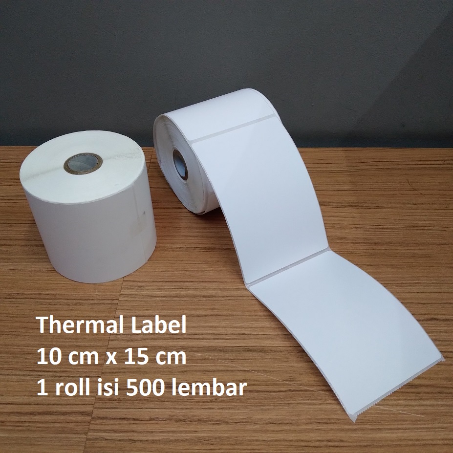 

Thermal Label print resi 10 cm x 15 cm isi 500 lembar core 1 inch