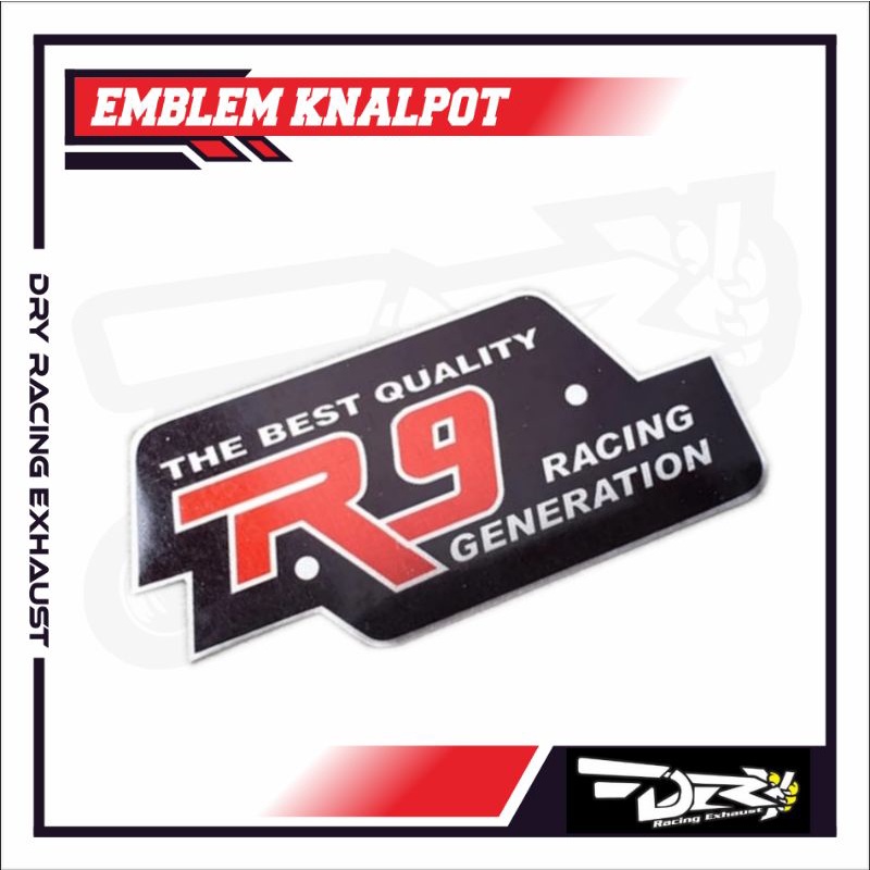 EMBLEM KNALPOT RACING MERK R9