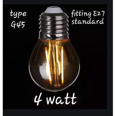 LED bohlam edison-AUTOLUX / cafe / filamen 4W / antik / pijar G45 4W KACA TEH