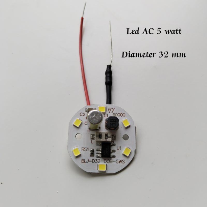 Sparepart Lampu LED AC 5w DOB - PCB Mata LED AC 5 watt - Modul LED AC