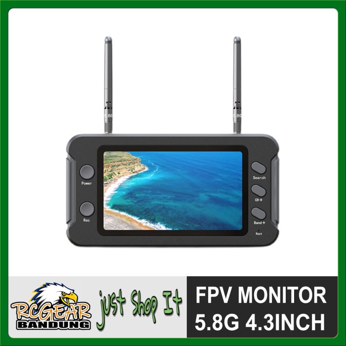 FPV MONITOR 5.8G DVR 40CH 4.3 INCH LCD DISPLAY 16:9 NTSC PAL