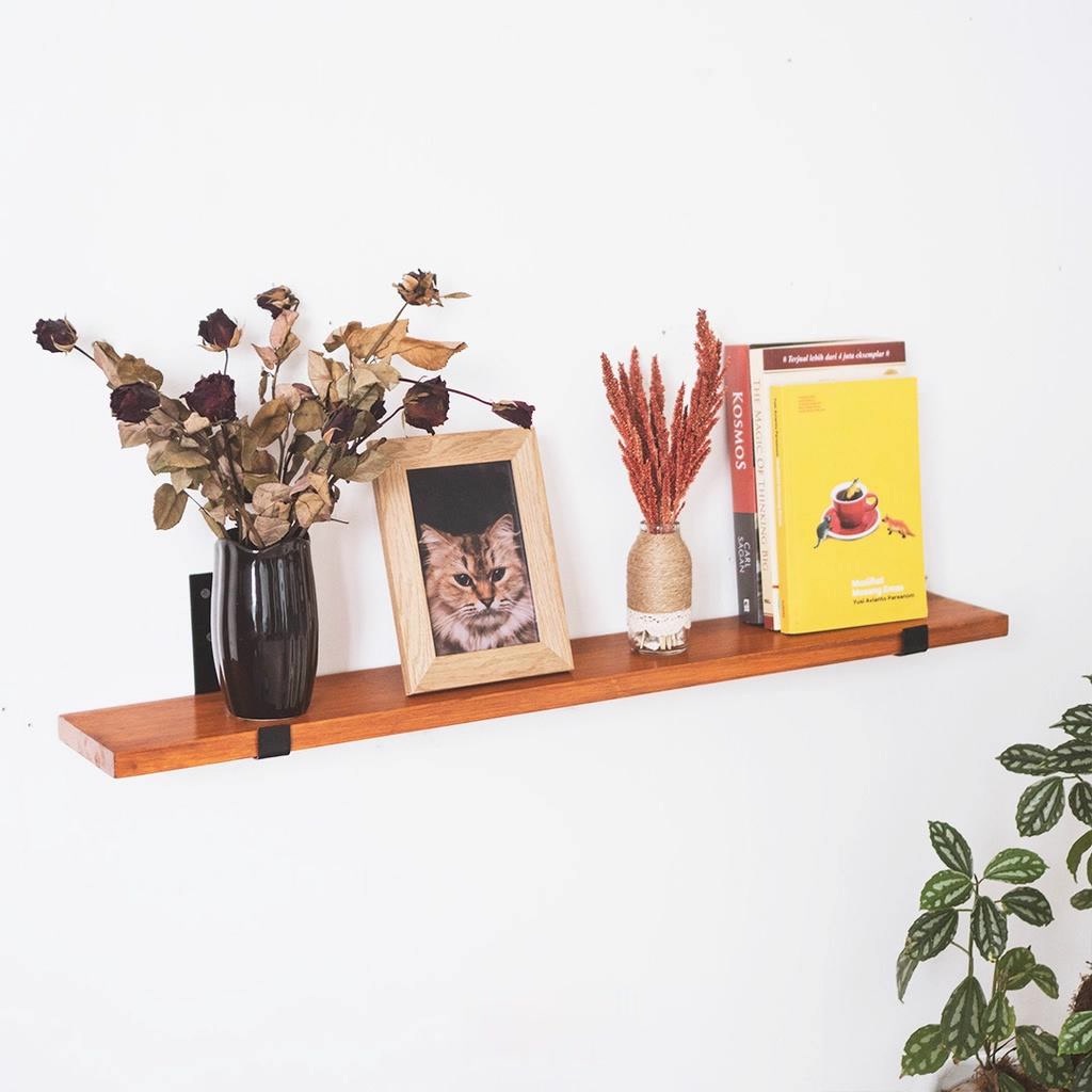 Wooden Projects Rak Dinding Kayu Dekorasi Hiasan Kamar Minimalis Rumah Storage Buku Tempel Gantung Melayang Ambalan Organizer Pajangan - RS