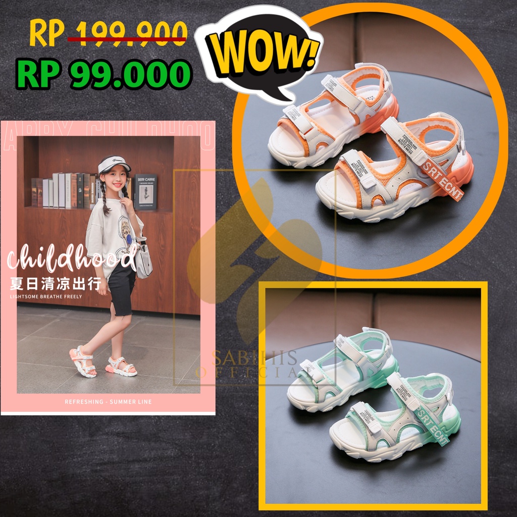 sandal sendal selop anak cewek perempuan umur usia 2 3 4 5 6 7 8 9 10 tahun / sandal sendal selop gu