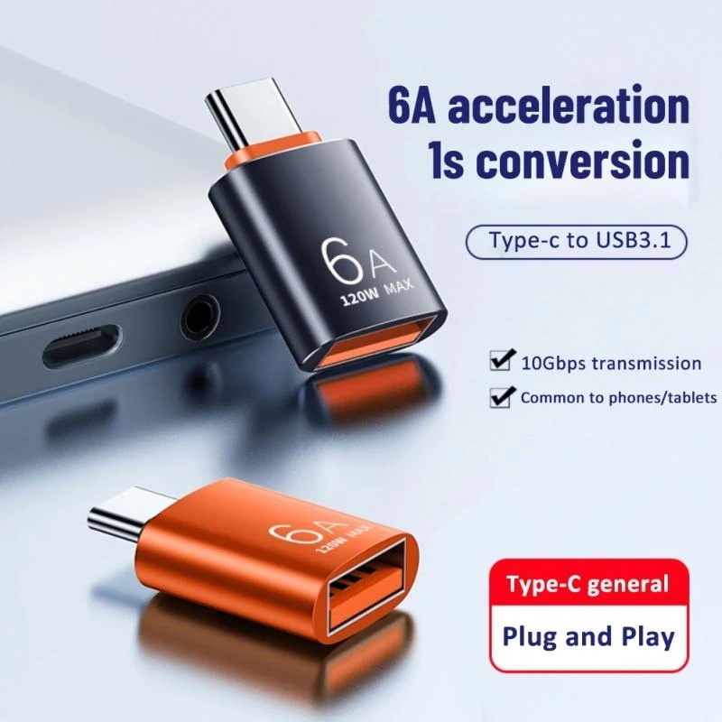 6a Tipe C Male To USB 3.0 Female OTG Converter/Charging Adaptor Transmisi Data/Konverter Pengisian Cepat Untuk Ponsel Laptop