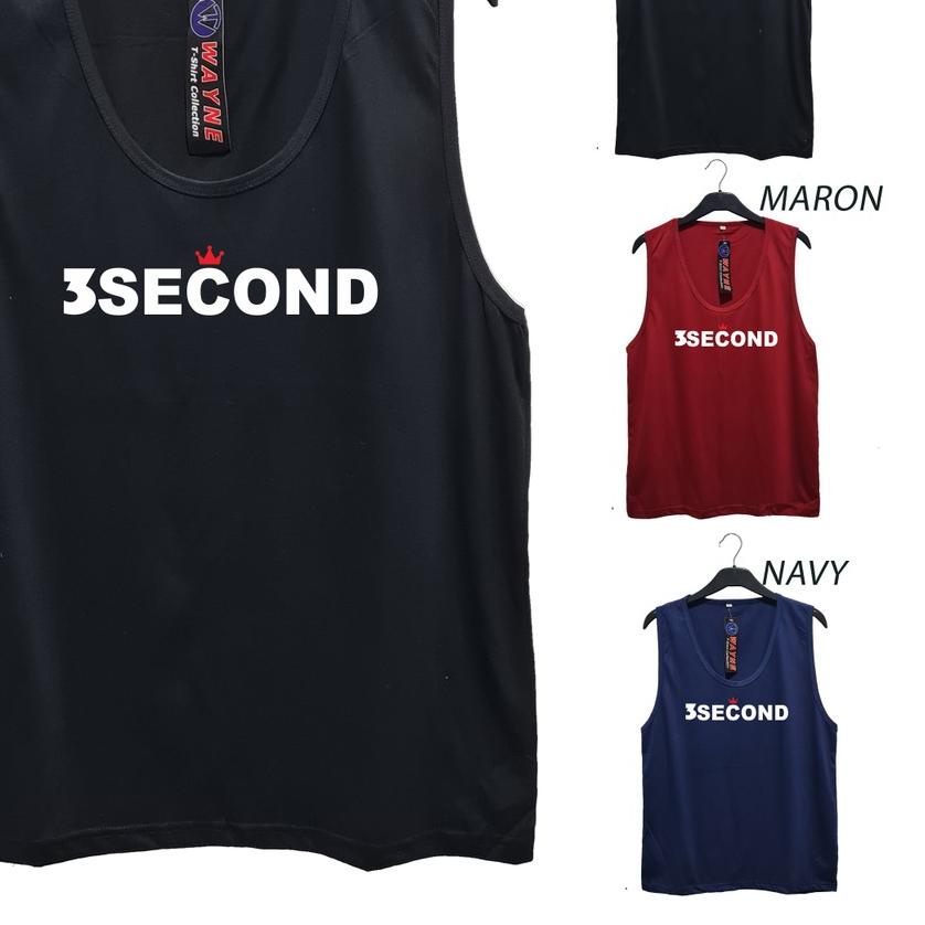 ▲ NC SINGLET COWO 3SECOND / SINGLET SANTAI / KAOS TANPA LENGAN / LEKBONG / ATASAN PRIA ☏