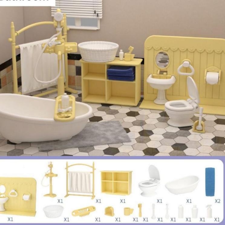 ✦ koala Diary Doll Room Accessories Mini Furniture sylvanian mainan perabotan aksesoris doll house f