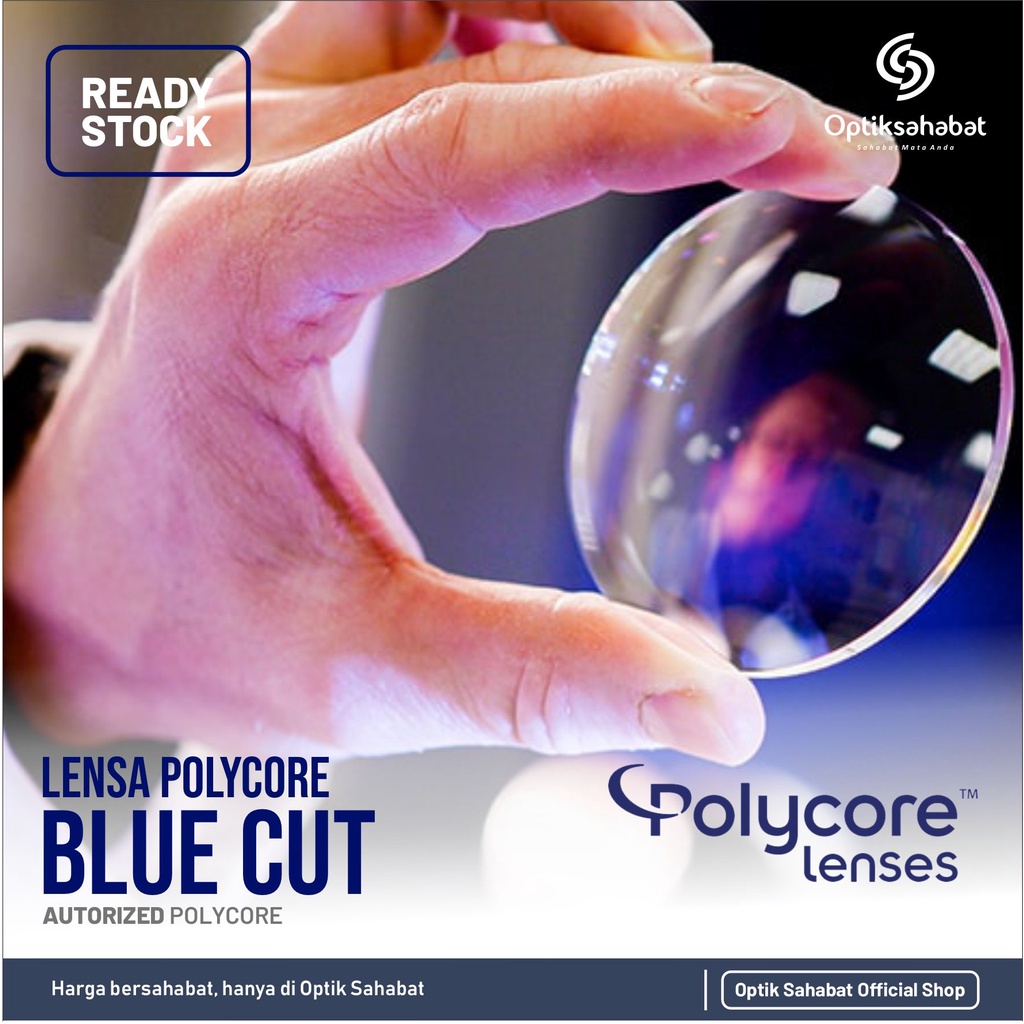 Lensa Blue Ray Polycore Index 1.67 - Lensa ditipisin