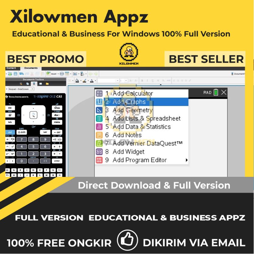 [Full Version] TI-Nspire CX Premium Teacher Software Pro Educational Business Lifetime Win OS