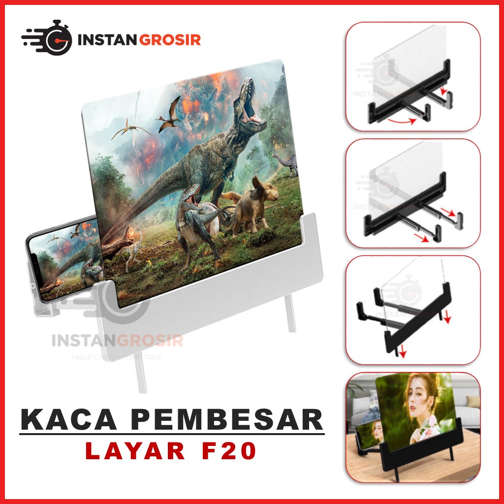 Kaca pembesar Layar hp F20 F-20 magnifying glass enlarged screen mobile screen amplifier nonton lebi