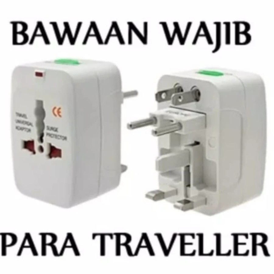 COLOKAN UNIVERSAL TRAVEL ADAPTOR WORLD INTERNATIONAL STEKER ALL IN 1