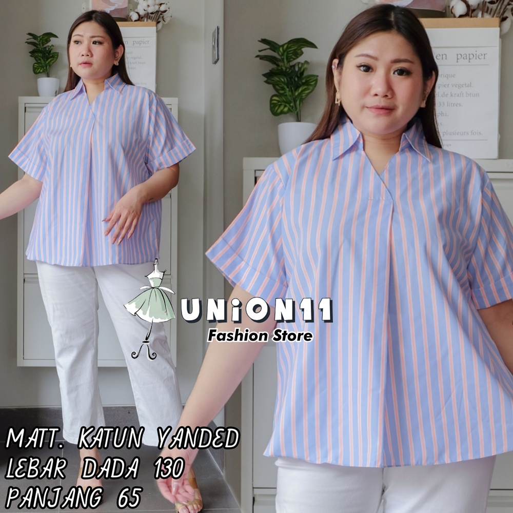 UNION11 - ATASAN JUMBO WANITA LD 130 / BAJU JUMBO WANITA / BAJU KERJA WANITA BIGSIZE / BLOUSE JUMBO WANITA / ATASAN JUMBO XXXL WANITA RYU