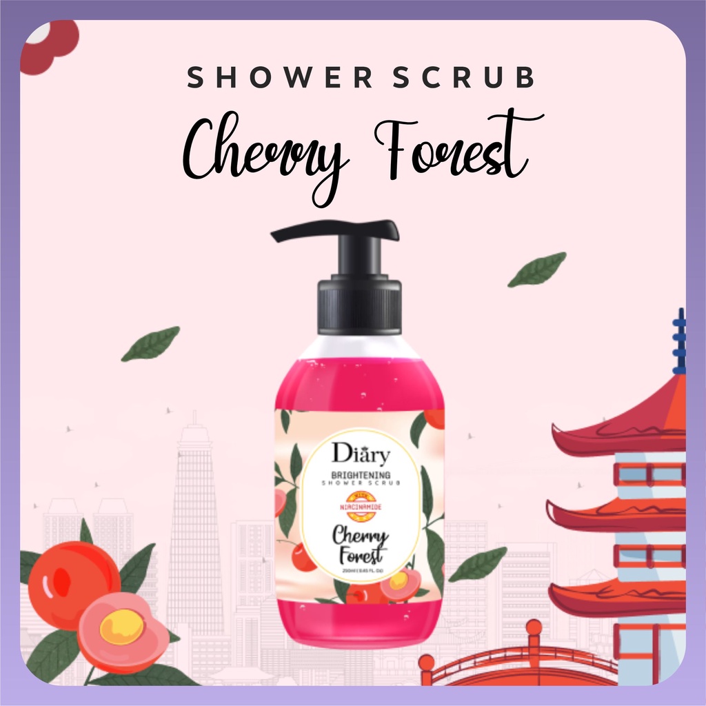 Diary Bright Shower Scrub 250ml | Brightening Shower Scrub Pump