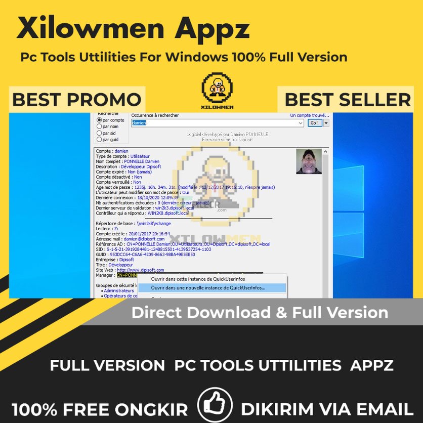 [Full Version] QuickUserInfos Pro PC Tools Software Utilities Lifetime Win OS