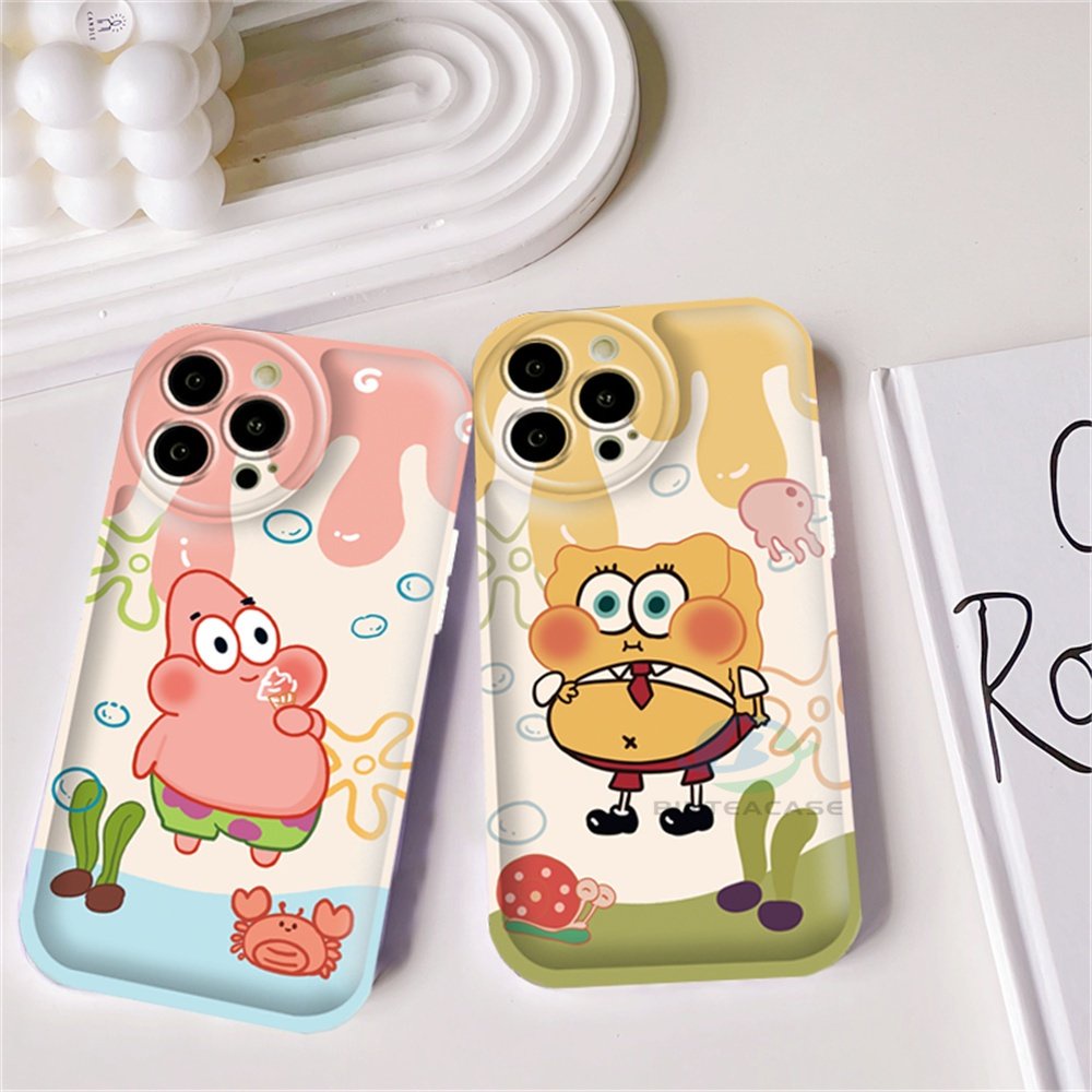 Realme 10 C15 C12 C25S C11 C20 realme5 5i 6i C3 8i C21Y C25Y SpongeBob Patrick Star Airbag Phone Case Binteacase