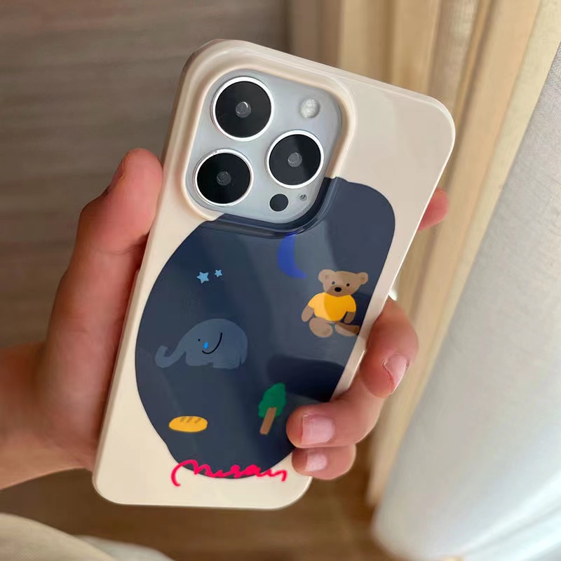 Ins Childlike Paradise Cocok Untuk Iphone14 14pro 14plus 13 13pro 13prm iPhone 11 7Plus 8Plus Xr XS 13 12 Pro Max Empat Sudut Casing Ponsel Tahan Guncangan