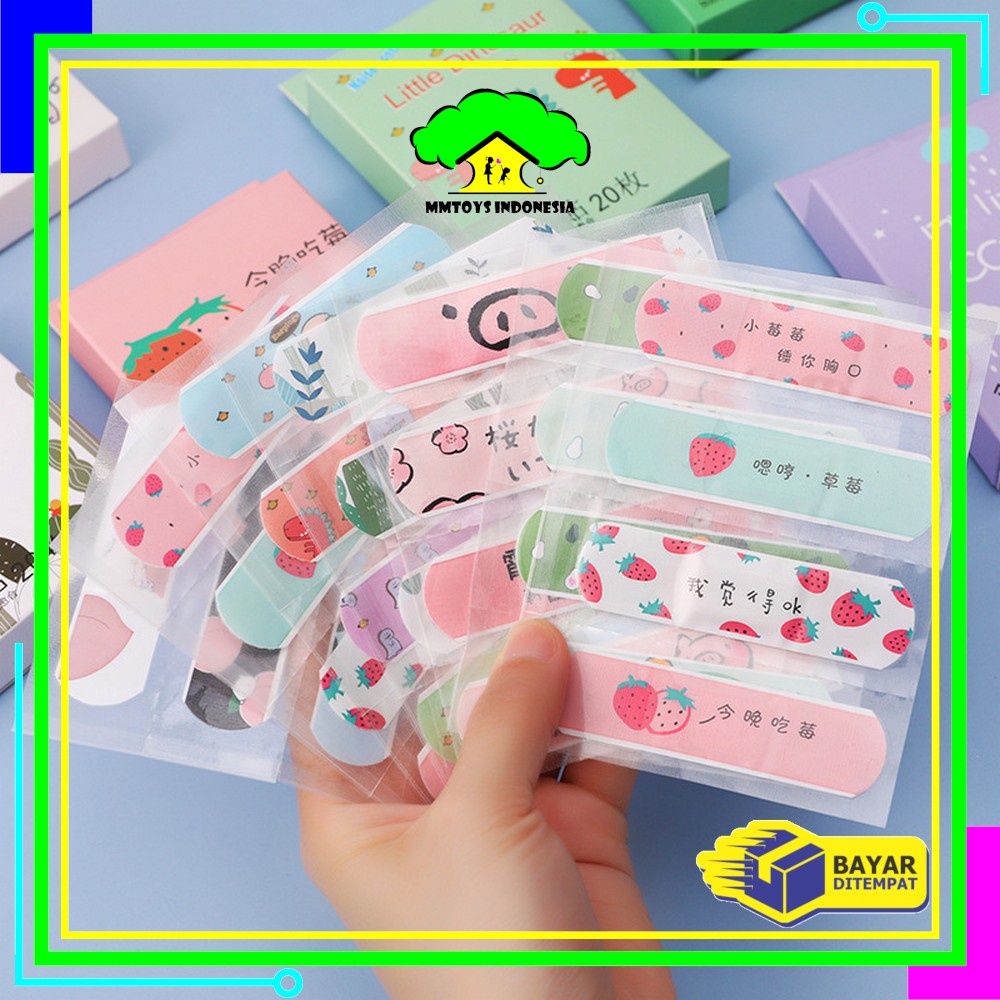 MI-C795 Plester Luka Estetik Karakter Kartun Lucu Plaster Luka 20 pcs / Hansaplas Anak &amp; Dewasa Pembalut Luka P3K Perban Luka Band Aid