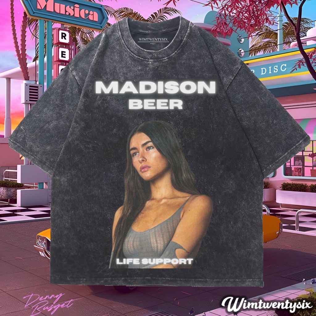 Wimtwentysix “madison beer life support” kaos oversized washing | vintage tee