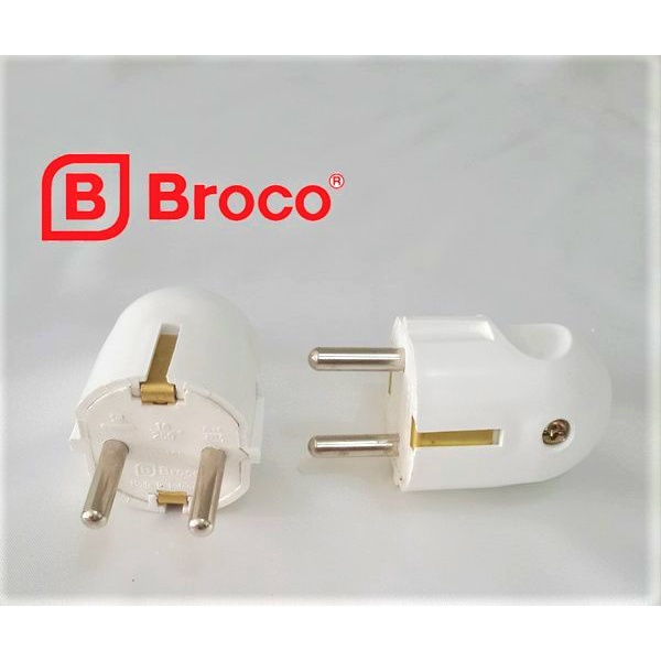 Broco Steker Arde 13310 White Round Plug BROCO STEKER ARDE