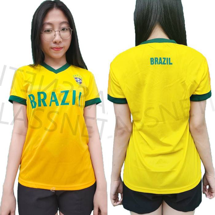 NEW BAJU BOLA JERSEY WANITA / CEWEK DEWASA NEGARA BRAZIL ARGENTINA PORTUGAL BARU MURAH