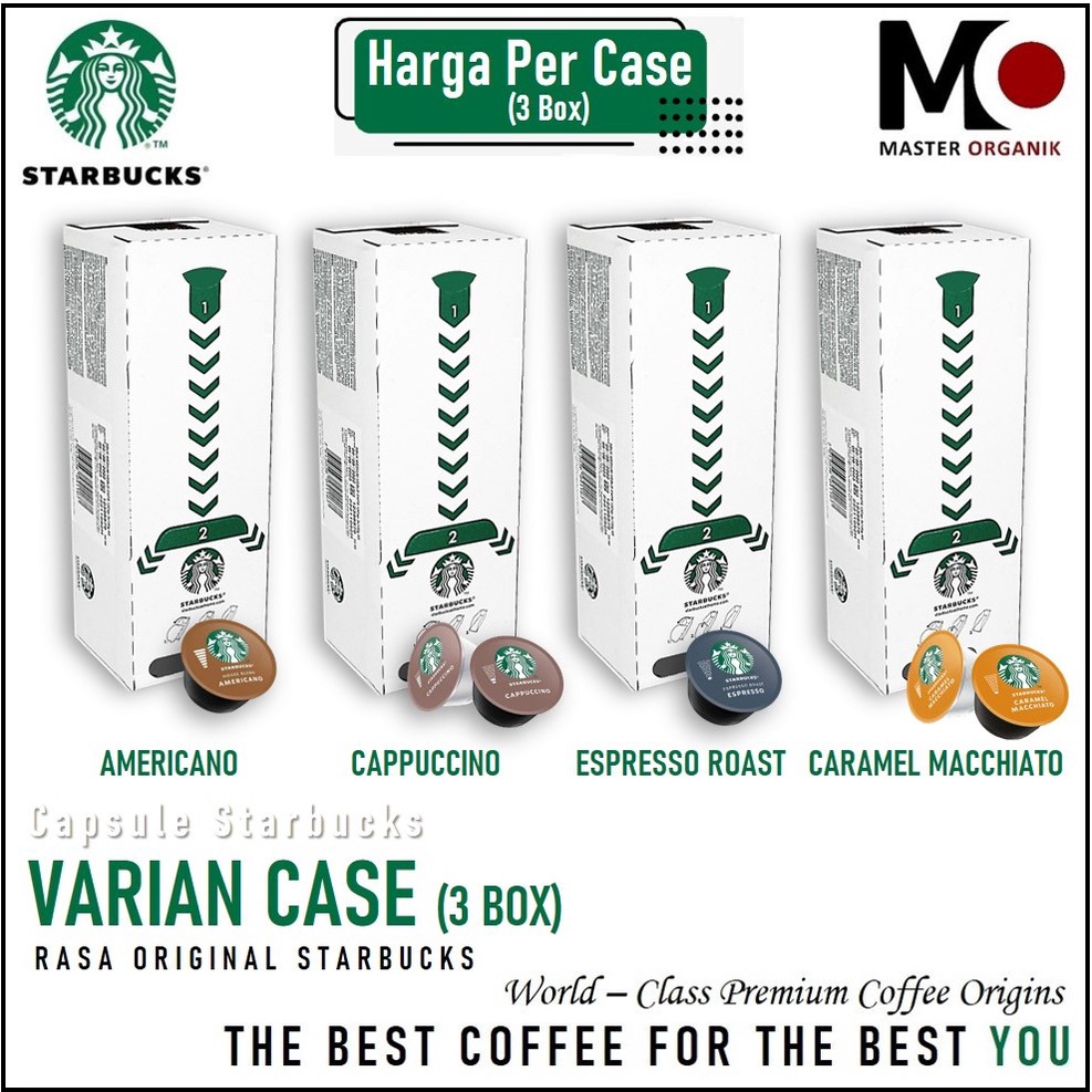 

STARBUCKS CAPSULE NESCAFE DOLCE GUSTO (NDG) ORIGINAL NESTLE PER CASE | STARBUCKS DOLCE GUSTO ORIGINAL PER CASE ALL VARIAN