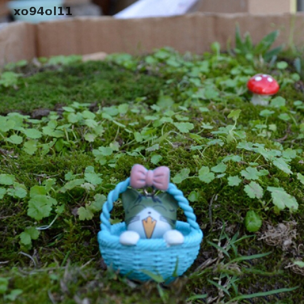 Xo Ornamen Kucing Taman Patung Miniatur Resin Kerajinan Tanaman Peri Dekorasi Rumah Boneka OL