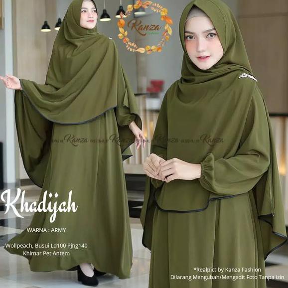 Terbaik Khadijah Syari Free Hijab / Gamis Syari / WickyCollection