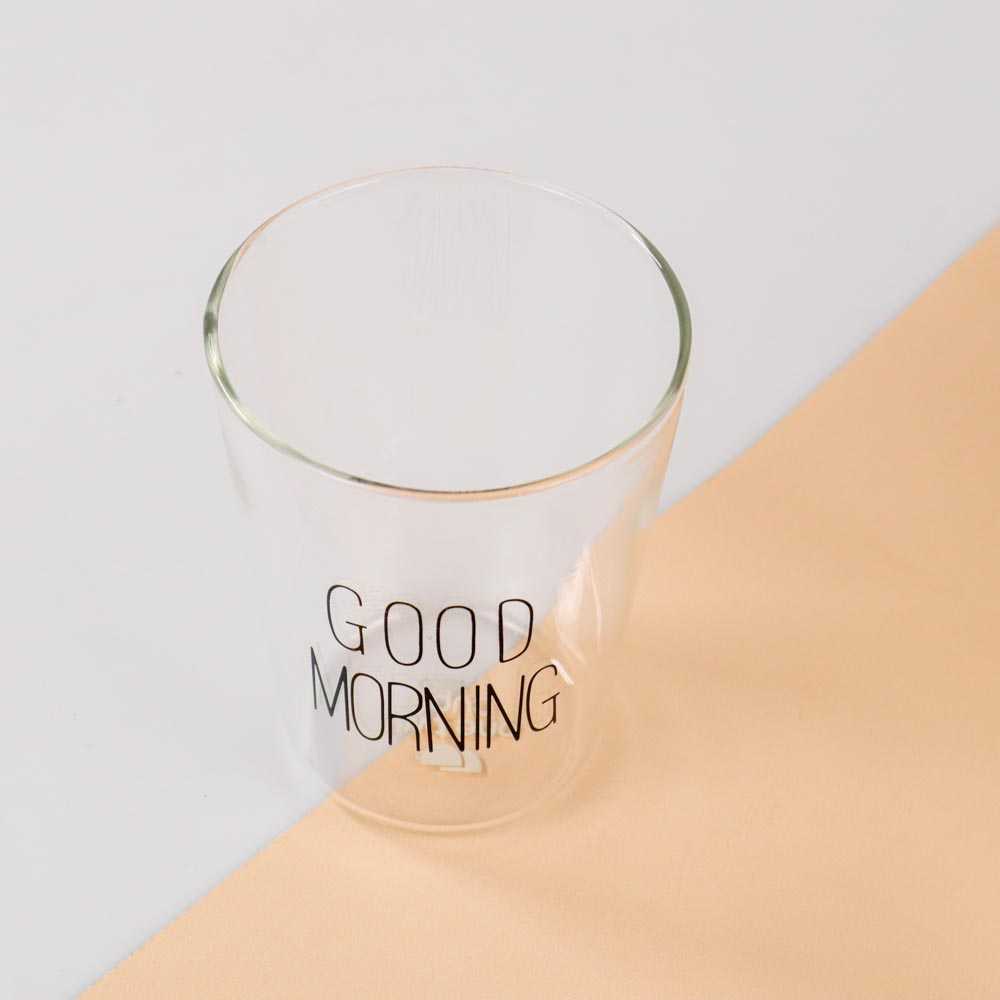 (BISA COD) FTIHSHP  Cangkir Kopi Gelas Coffee Mug Good Morning 400ml - 9008G