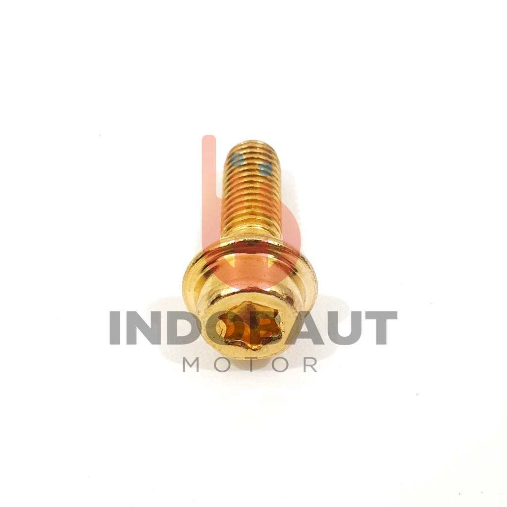 Baut Kaliper Disc Cakram Bintang Honda Supra 8x25 Gold