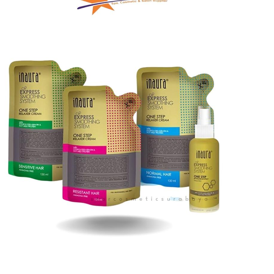 QC  PASS⭐-✨STAR✨ Inaura One Step (Kecil) Express Smoothing 130 gr(kemasan random) ,pelurusan rambut 