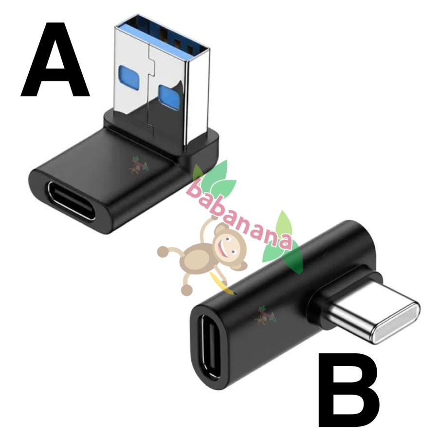Adapter USB Elbow Type-C Type-A 3.0 3.1 Siku 90 Degree Converter L