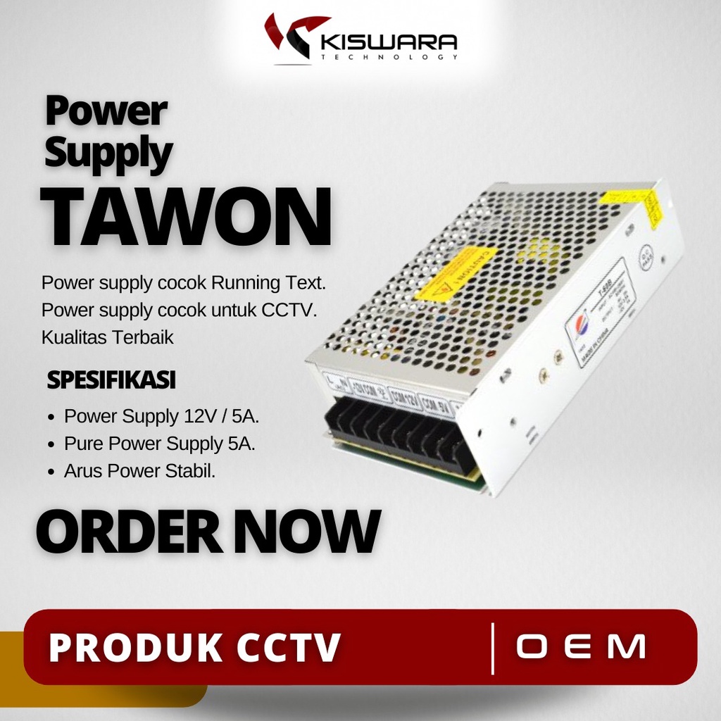 Power Supply CCTV Tawon 12V/5A