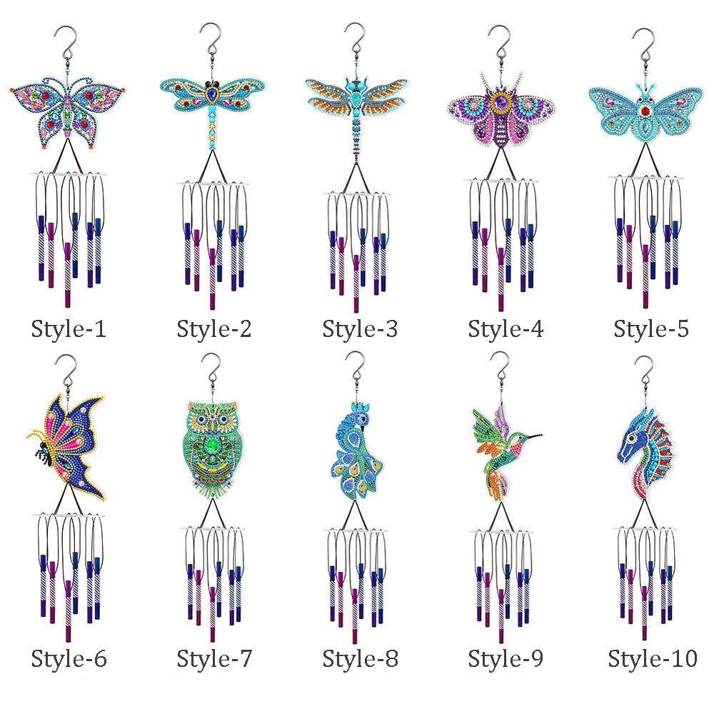 R-FLOWER Wind Chime Outdoor DIY Animal Pendant Decor Titik Bor