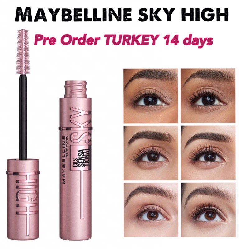 COD - Bedak Super Exquisite 2 in 1 - Bedak padat dan Basah Plus Sky High Waterproof Mascara 24H