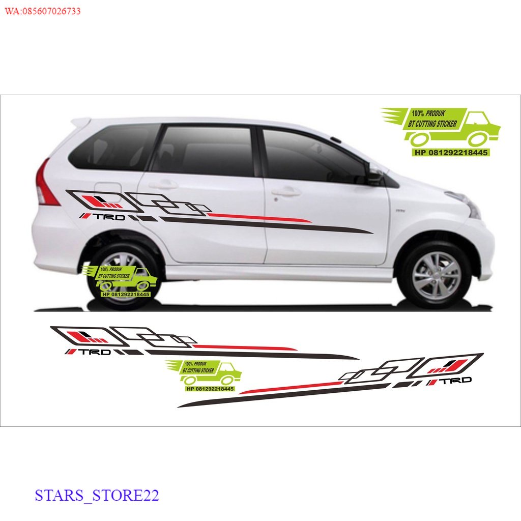 (PREMIUM) sticker mobil stiker avanza sticker mobil toyota sticker mobil avanza avanza sticker cutti
