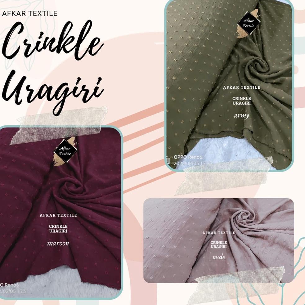SERBA MURAH P32 [URAGIRI] Kain Katun Rayon Krinkle Uragiri / Crinkle Uragiri レ