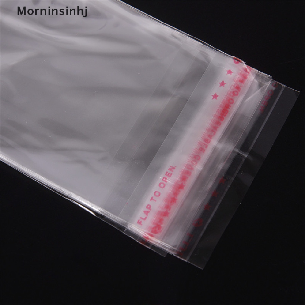 Mornin 200PCS Bening Self Adhesive Seal Kantong Plastik Permen Perhiasan Packing Bags id